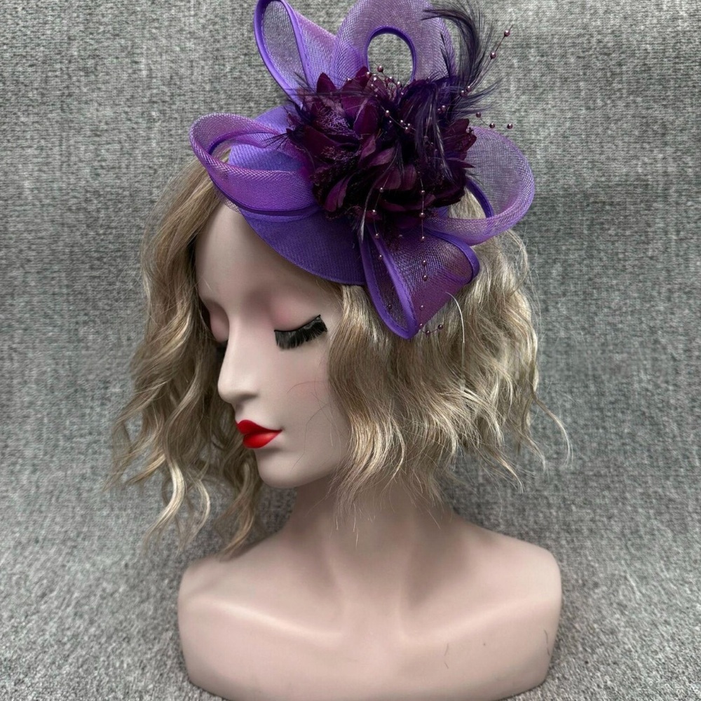 KENTUCKY DERBY Purple  Fascinator Headpiece BRAND NEW IN BOX